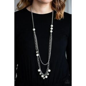 Modern Musical White Necklace (145)